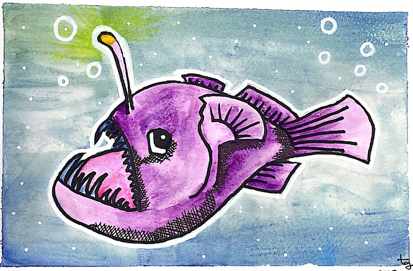 Waterproof Animal Stickers – 3" Glossy Vinyl | Original Watercolor Art | Capybara, Angler Fish, Goose, Chihuahua, Rooster, Dumbo Octopus