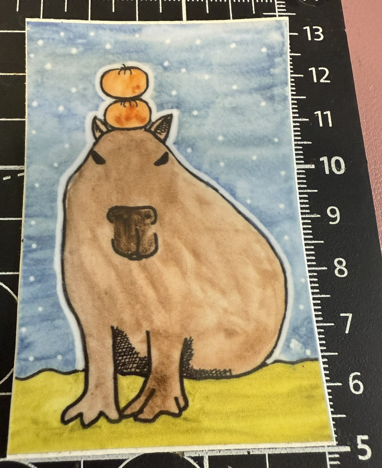 Waterproof Animal Stickers – 3" Glossy Vinyl | Original Watercolor Art | Capybara, Angler Fish, Goose, Chihuahua, Rooster, Dumbo Octopus