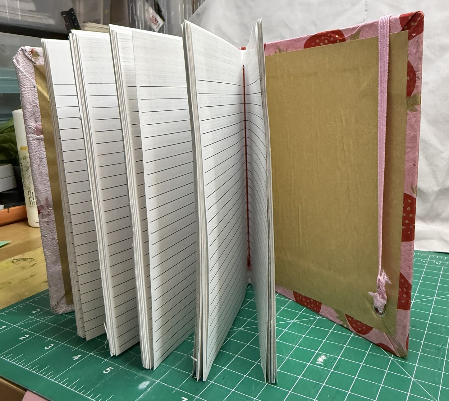 Strawberries and Handmade Paper - ooak