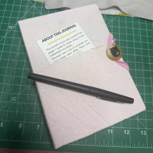 Handmade Pink Paper Journal - ooak