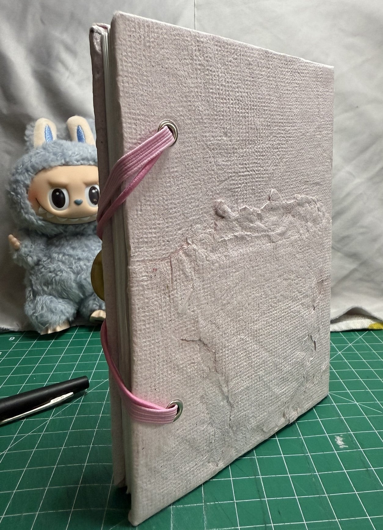 Handmade Pink Paper Journal - ooak