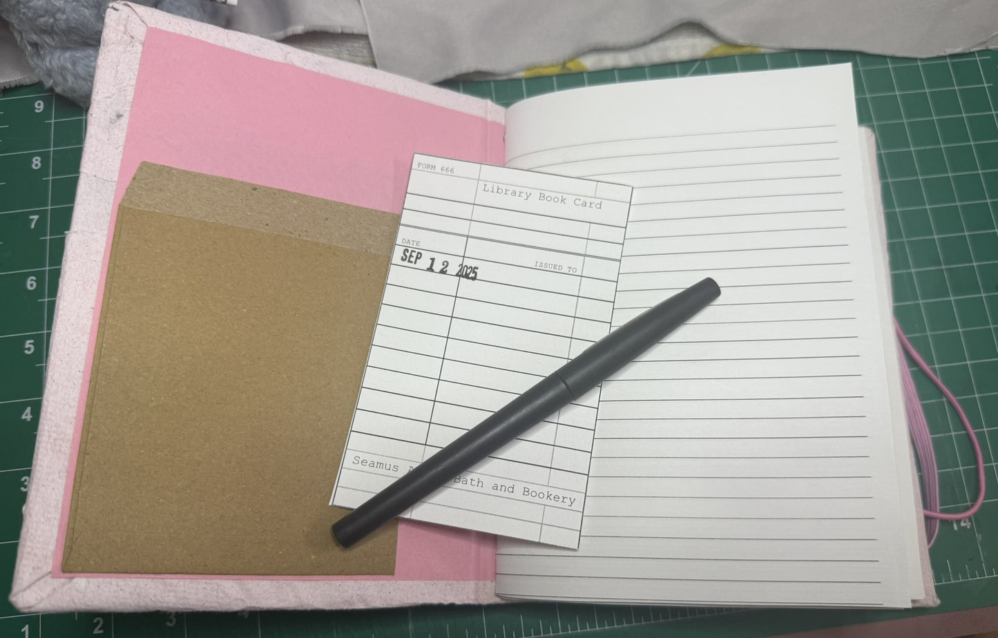 Handmade Pink Paper Journal - ooak