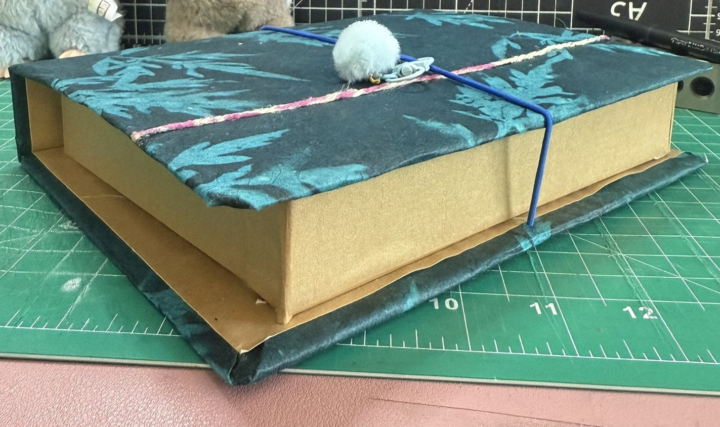 Blue Sun-dyed Ferns with Matching Box