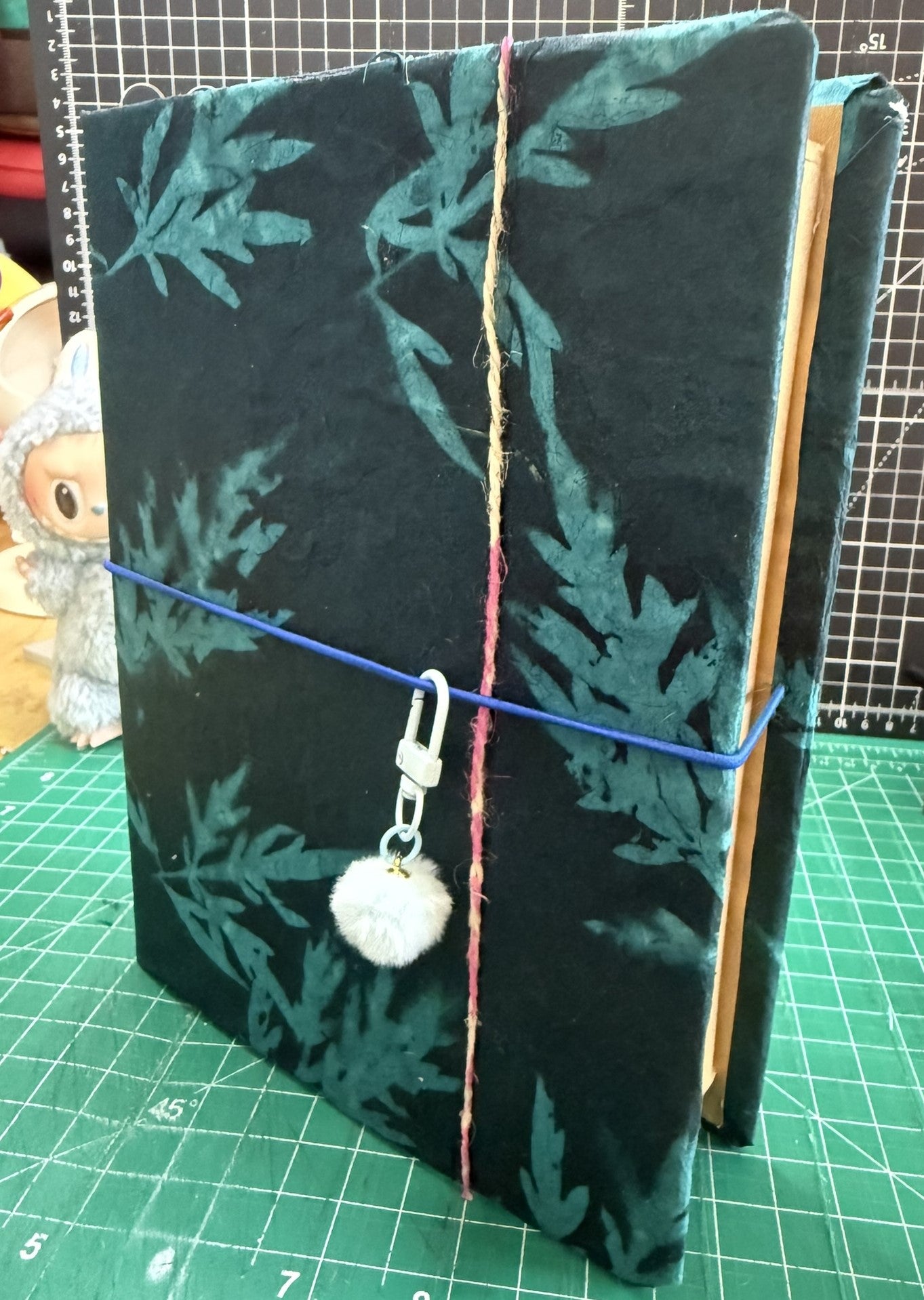 Blue Sun-dyed Ferns with Matching Box