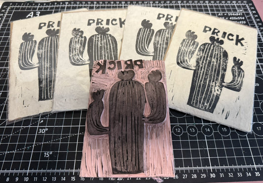 PR*CK - Cactus Linocut Print
