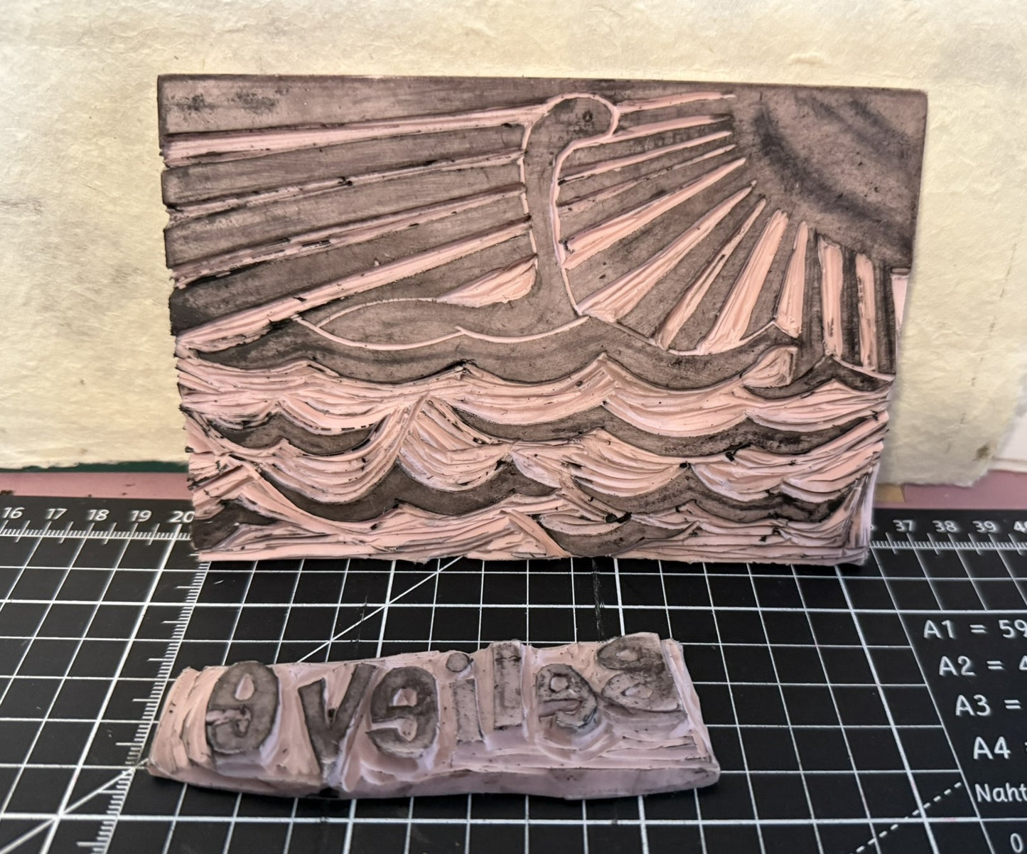 Believe -  Loch Ness Monster Linocut Print